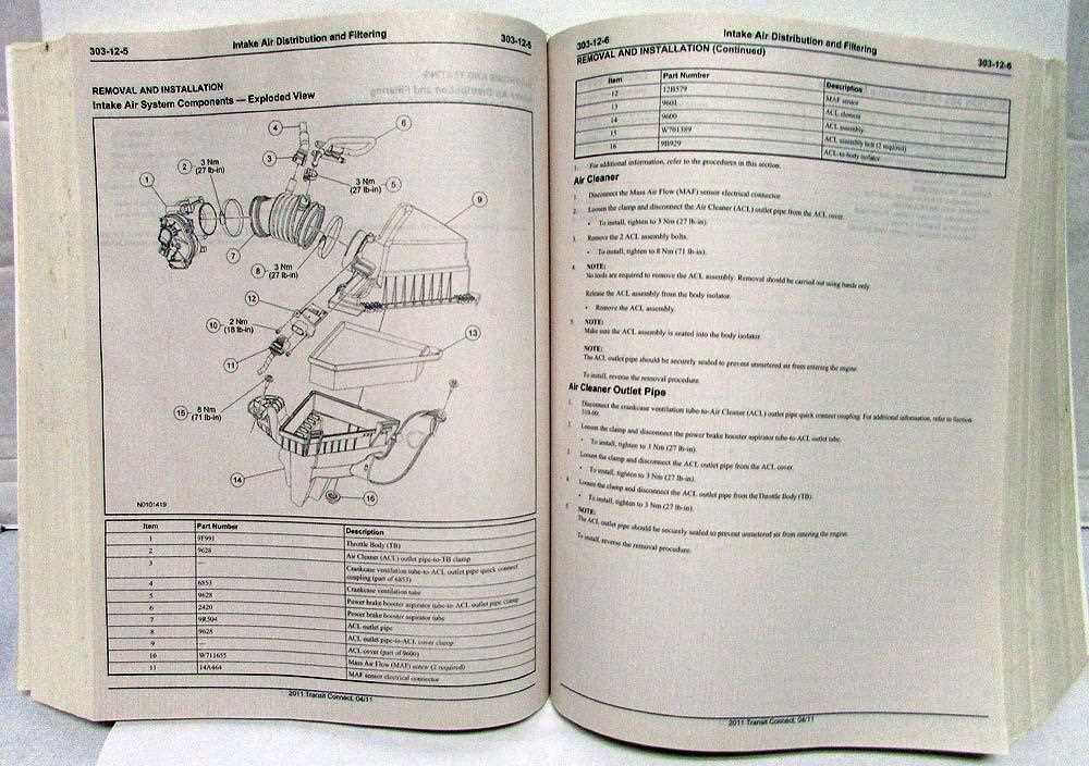 2012 ford transit connect repair manual