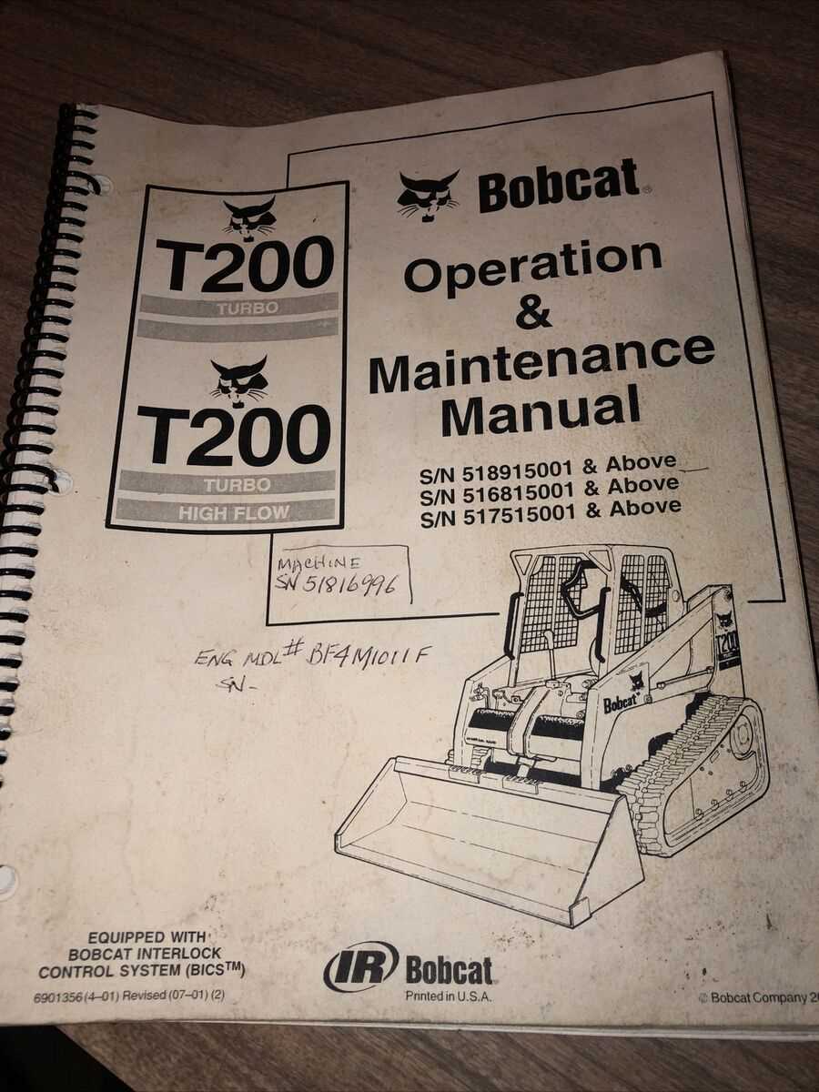 bobcat t200 repair manual