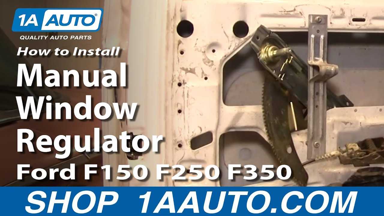 manual window regulator repair