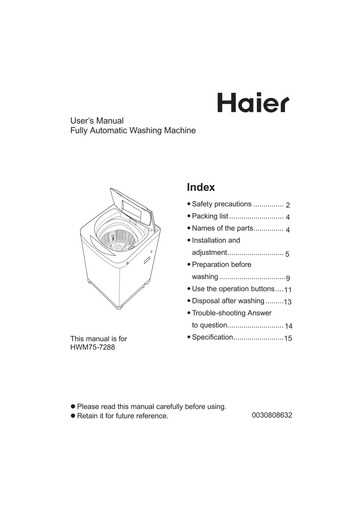 haier washing machine repair manual