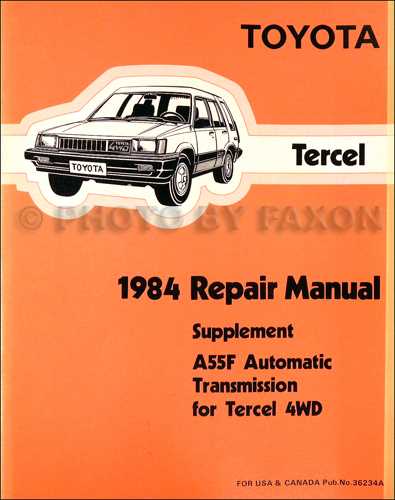 toyota tercel 1997 repair manual