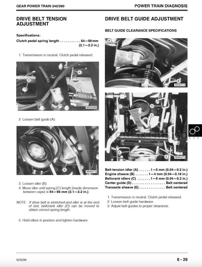 john deere mower repair manual