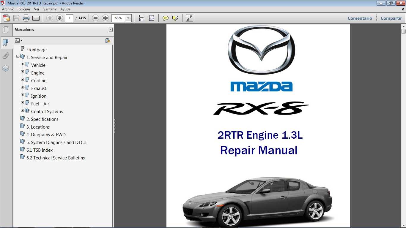 mazda rx 8 repair manual