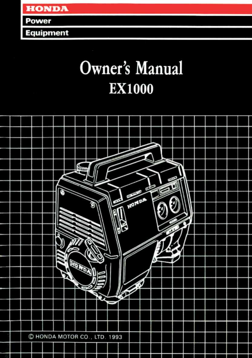 honda ex1000 generator repair manual