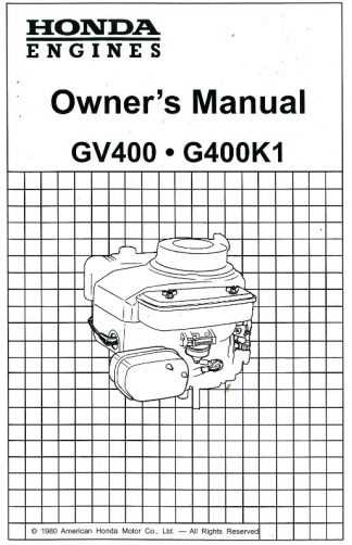 honda gxv620 repair manual