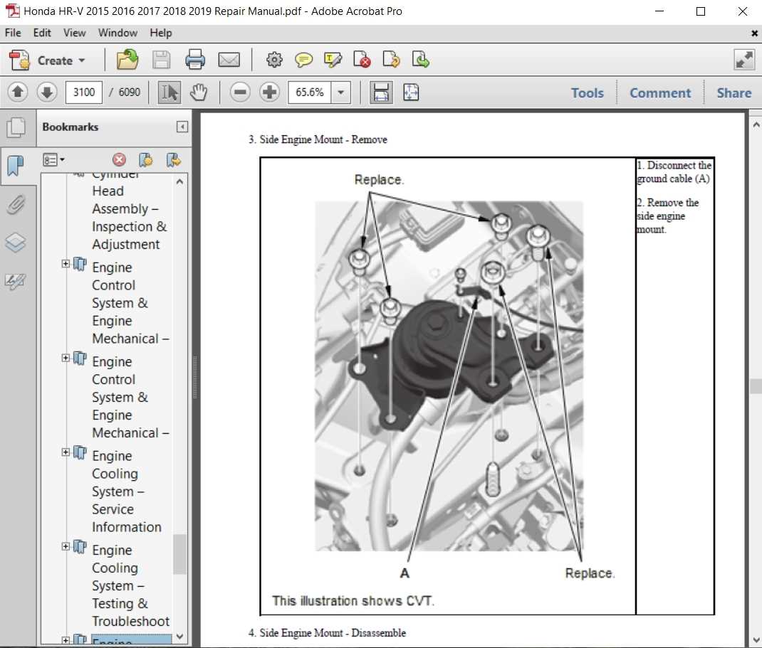 honda hr v repair manual