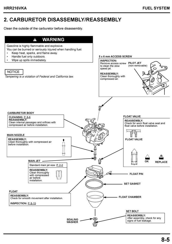 honda hrr216vka lawn mower service repair shop manual