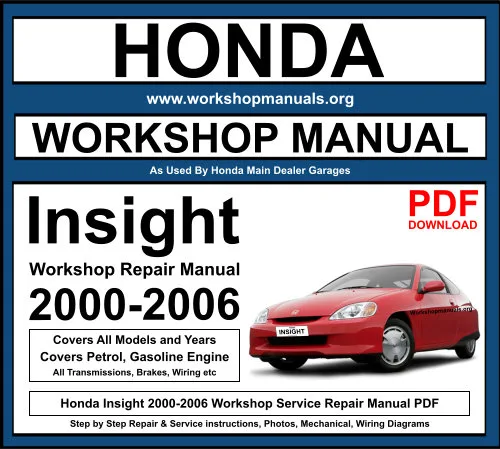 honda insight repair manual