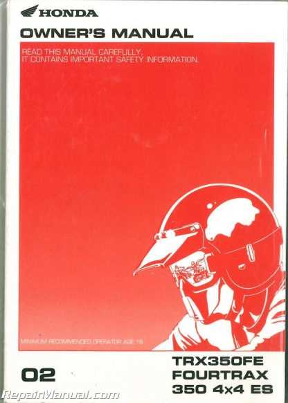 honda rancher 350 repair manual