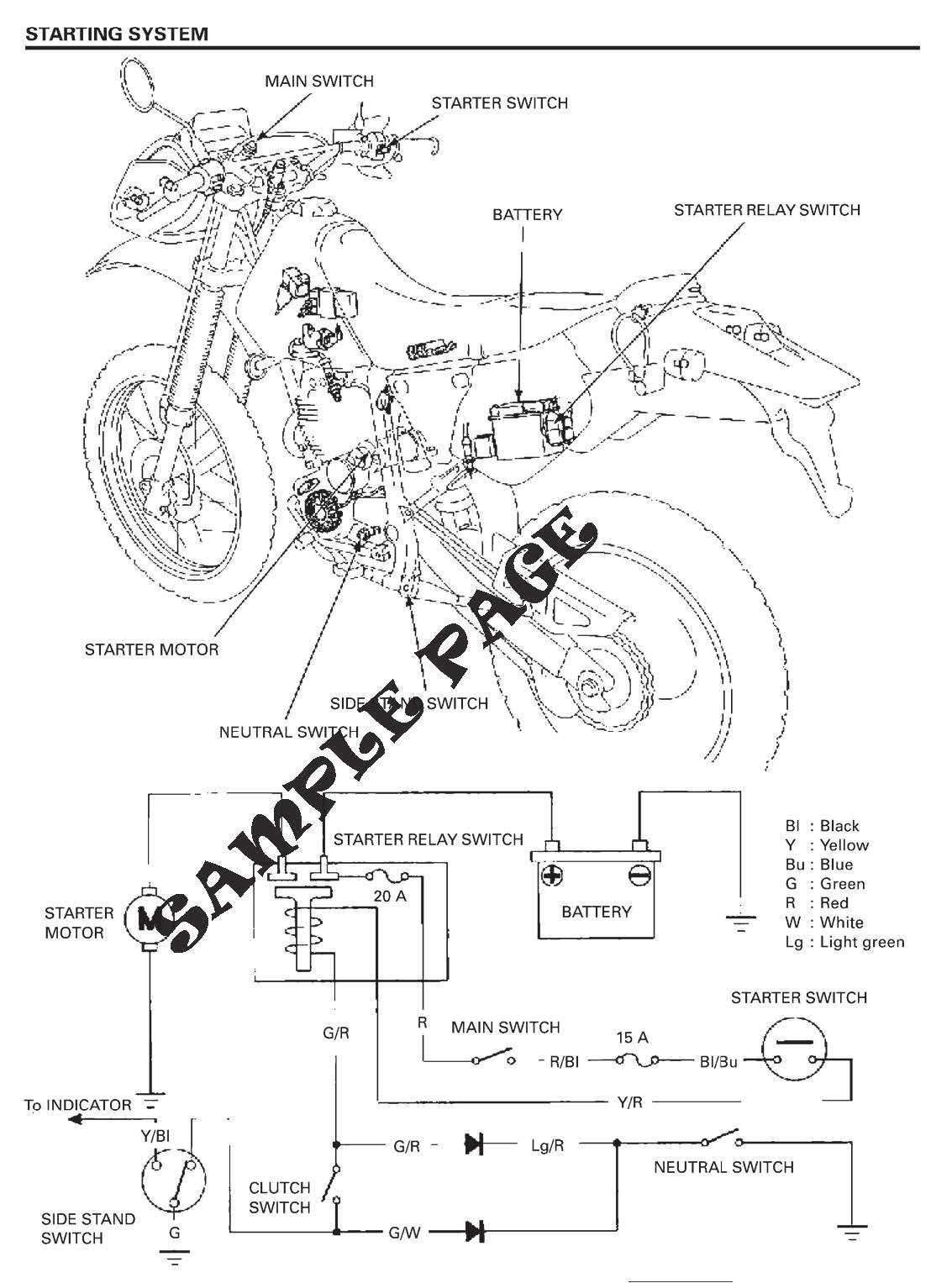 honda xr 250 repair manual