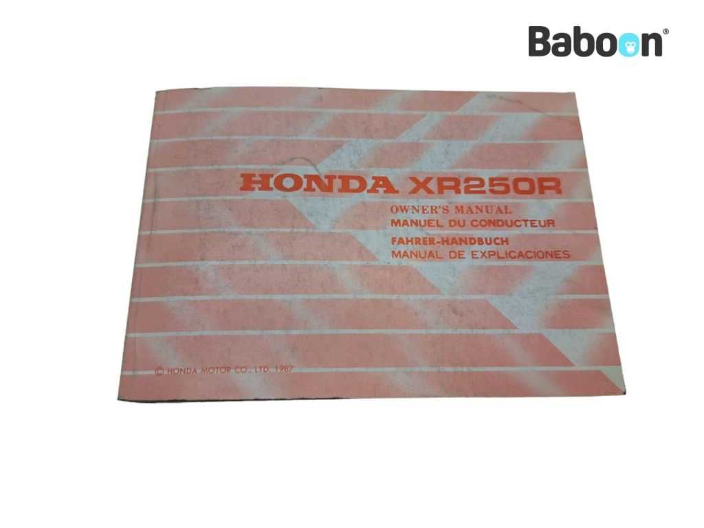 honda xr 250 repair manual