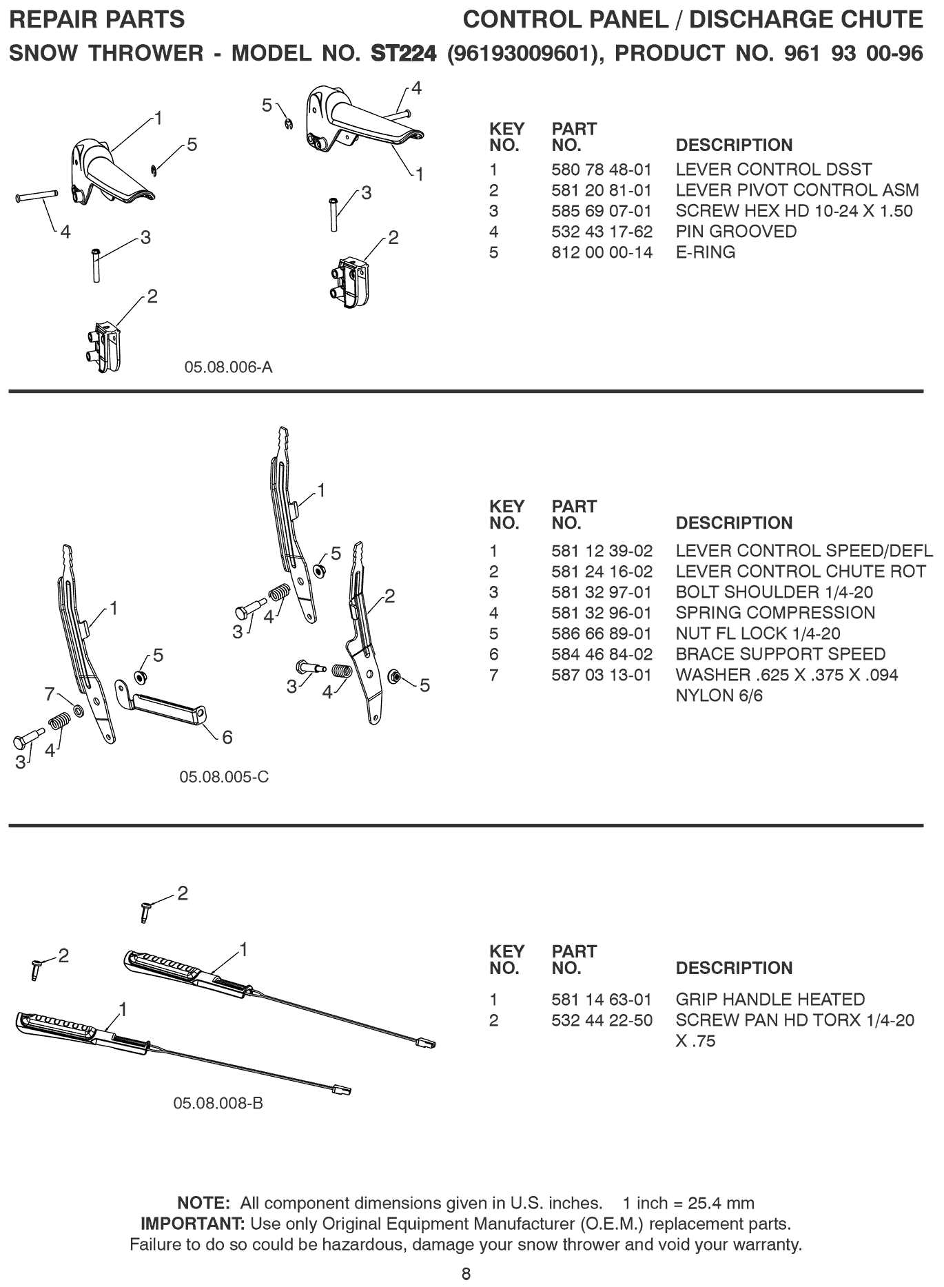 husqvarna st224 repair manual