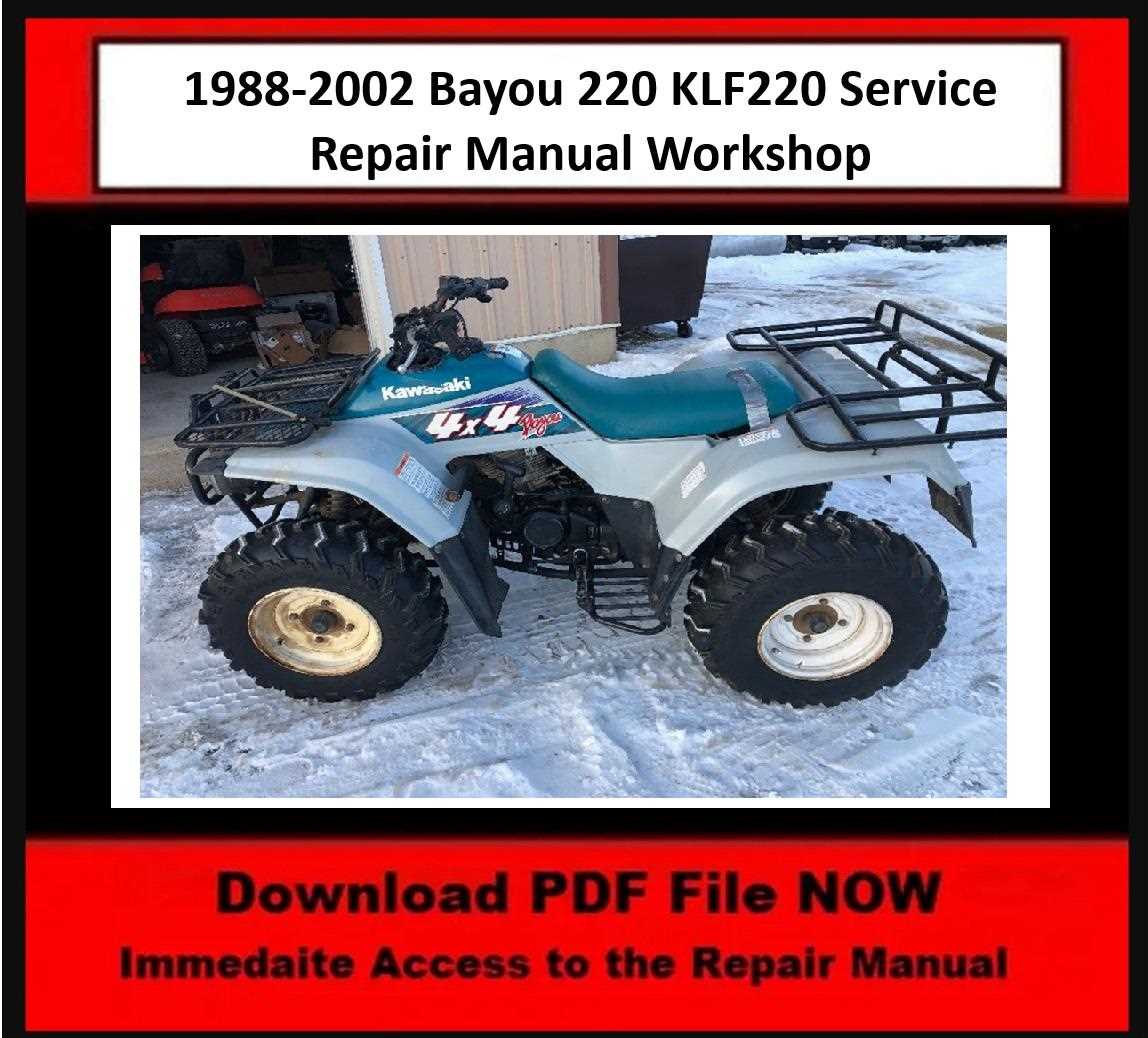 kawasaki bayou 400 4x4 repair manual