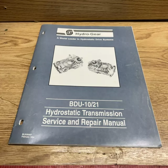 hydro gear service and repair manual