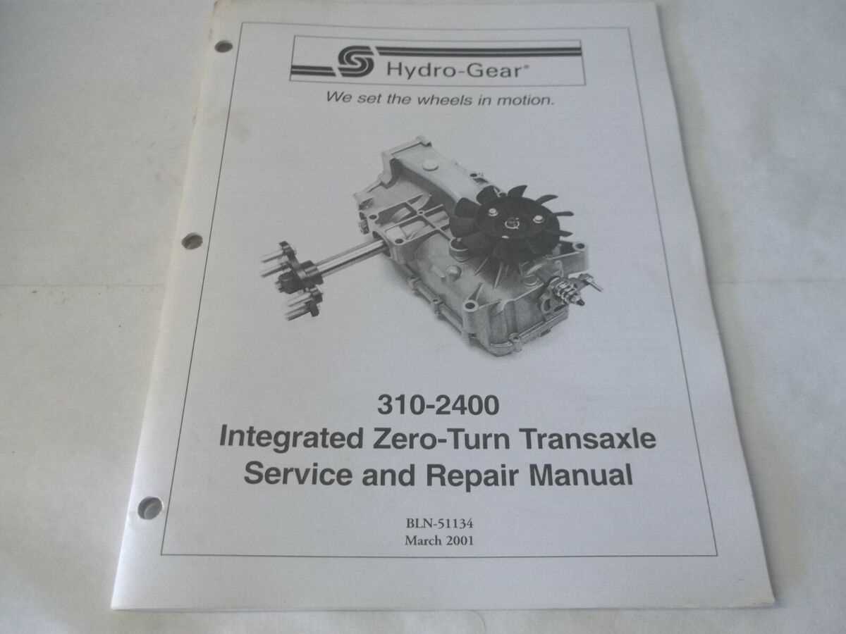 hydro gear service and repair manual