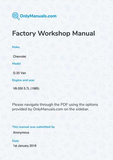 chevy g20 repair manual