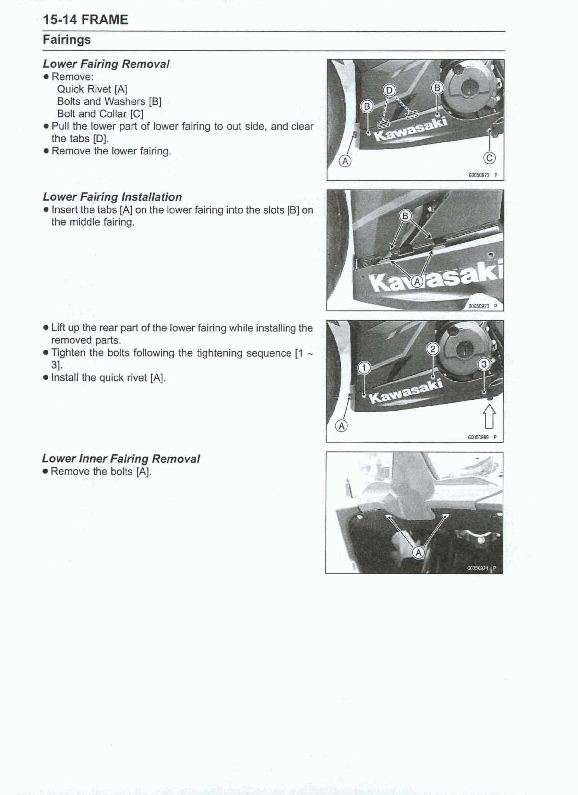 free kawasaki repair manuals