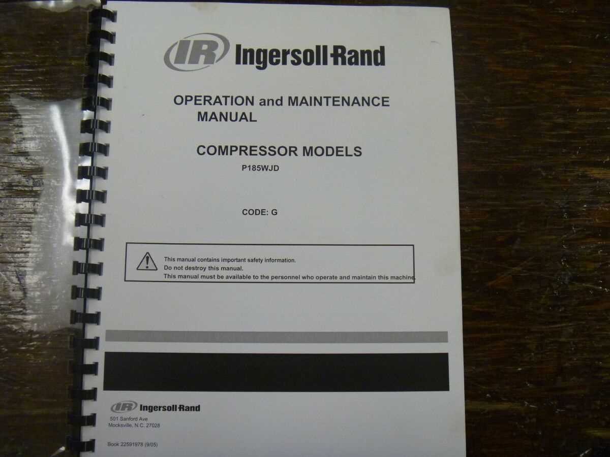 ingersoll rand p185wjd repair manual