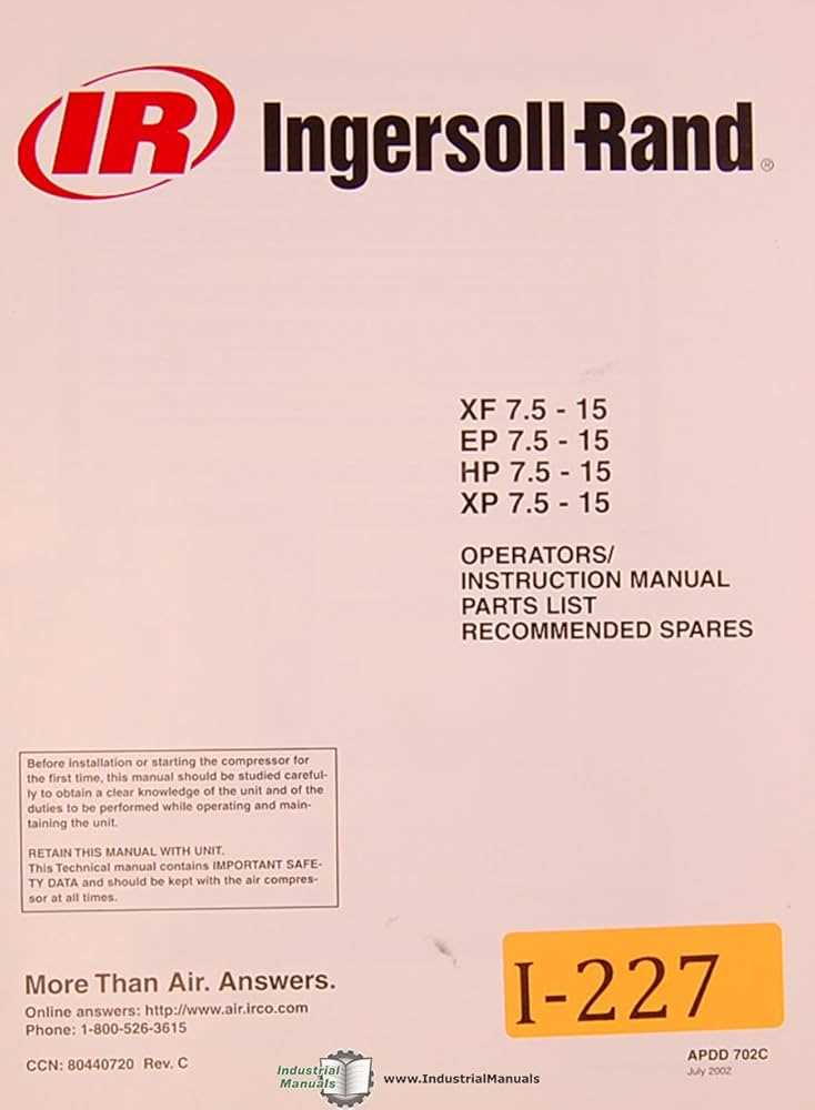 ingersoll rand repair manual