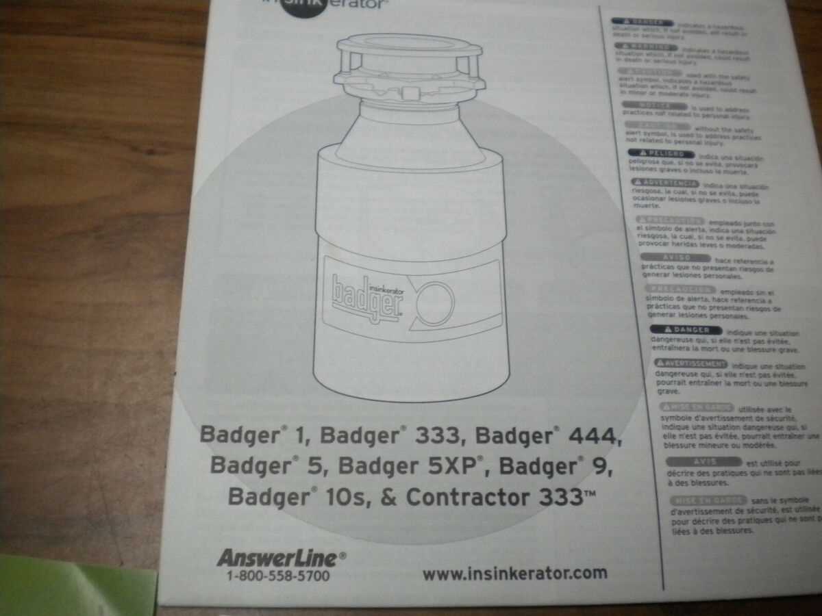 insinkerator badger 1 repair manual