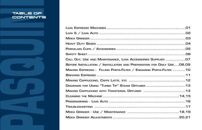 pasquini livia 90 repair manual