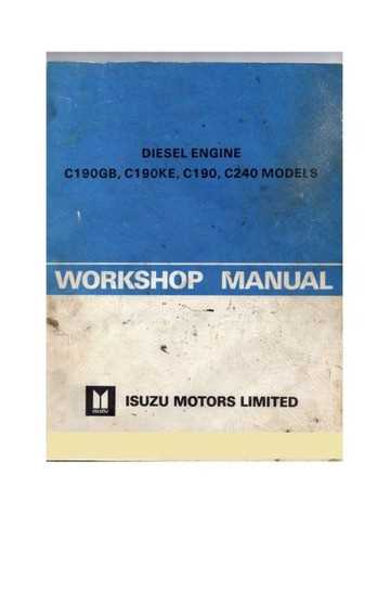 isuzu truck repair manual