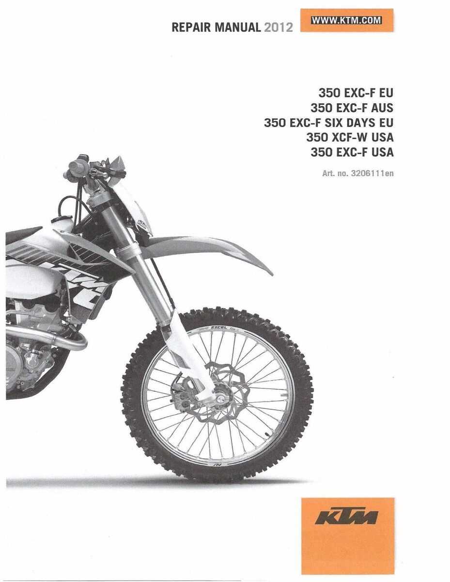 ktm 350 exc f repair manual