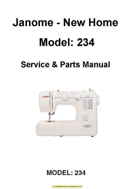 janome sewing machine repair manual