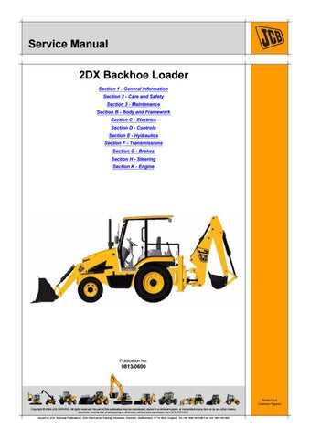 jcb backhoe repair manual