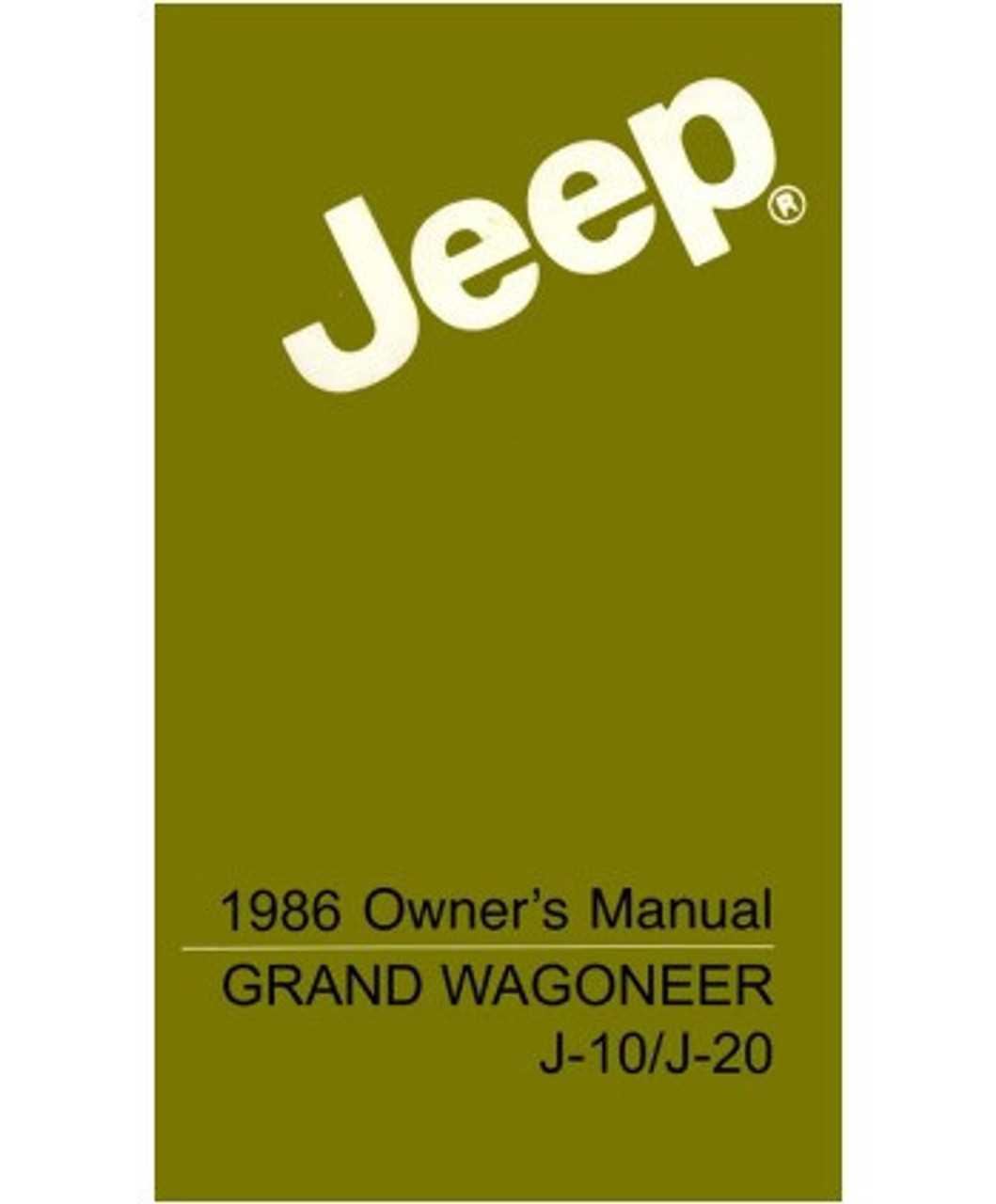 jeep grand wagoneer repair manual