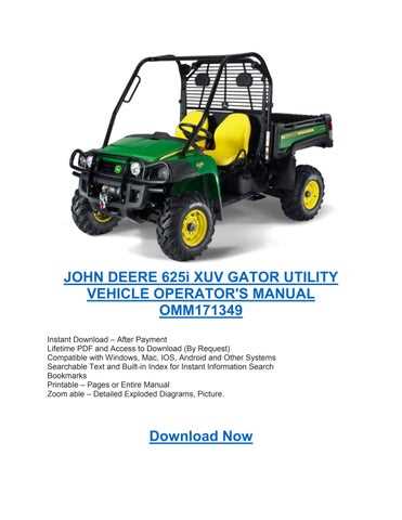 john deere gator xuv 625i repair manual