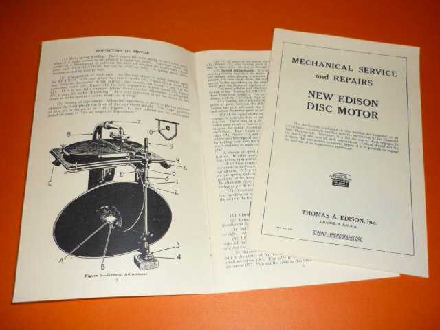 edison phonograph repair manual