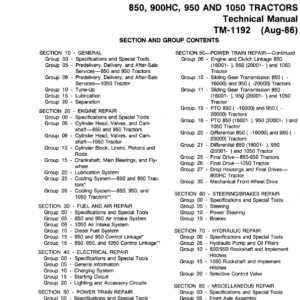 john deere 1050 repair manual