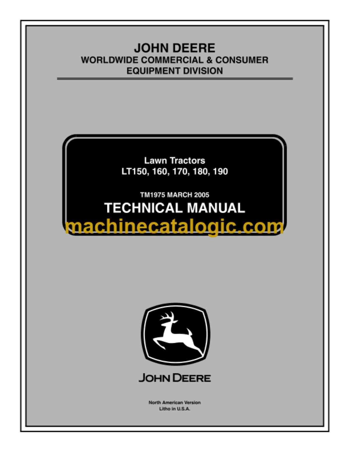 john deere 160 lawn tractor repair manual