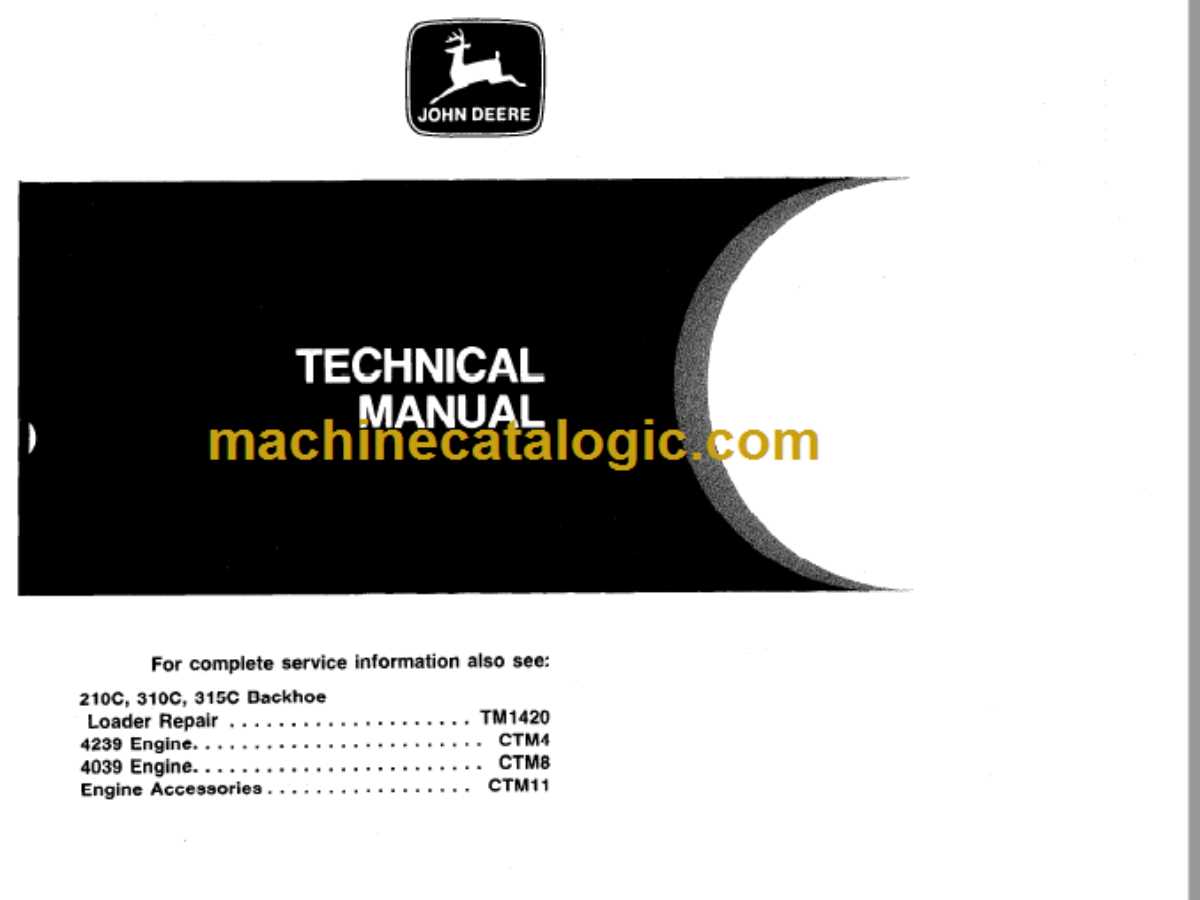 john deere 210c repair manual