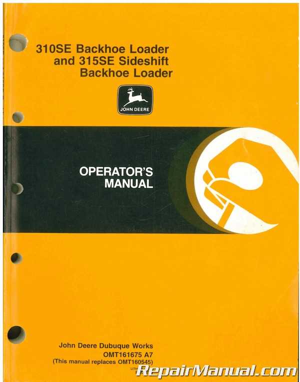 john deere 310 backhoe repair manual