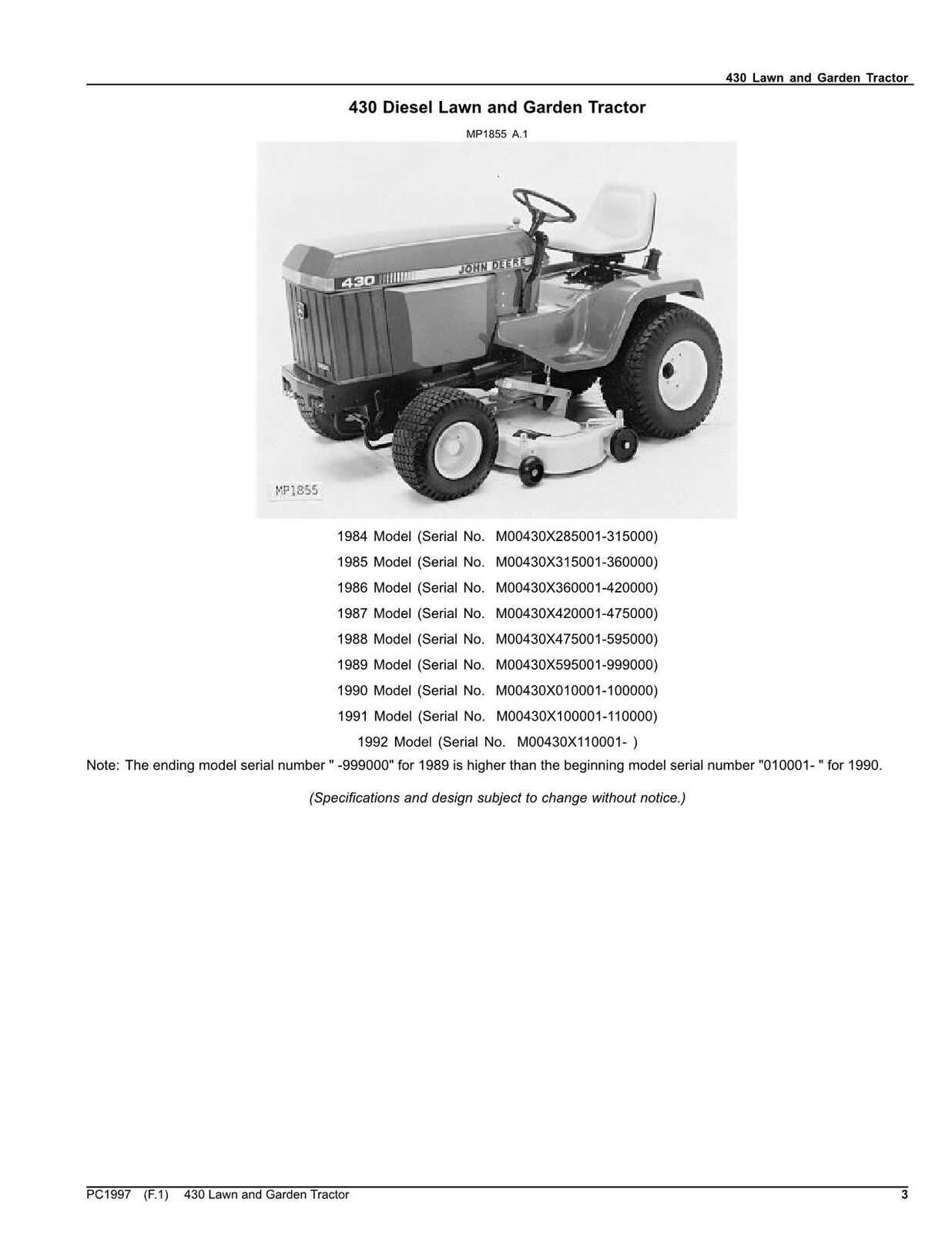 john deere 430 repair manual