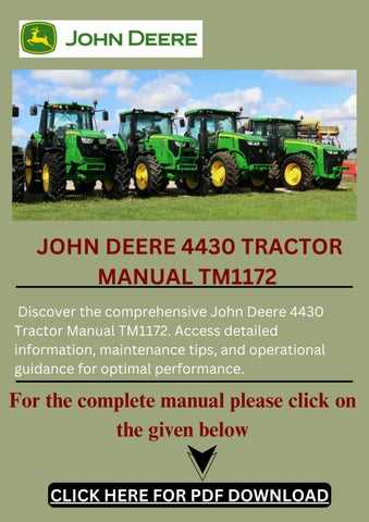 john deere 4430 repair manual