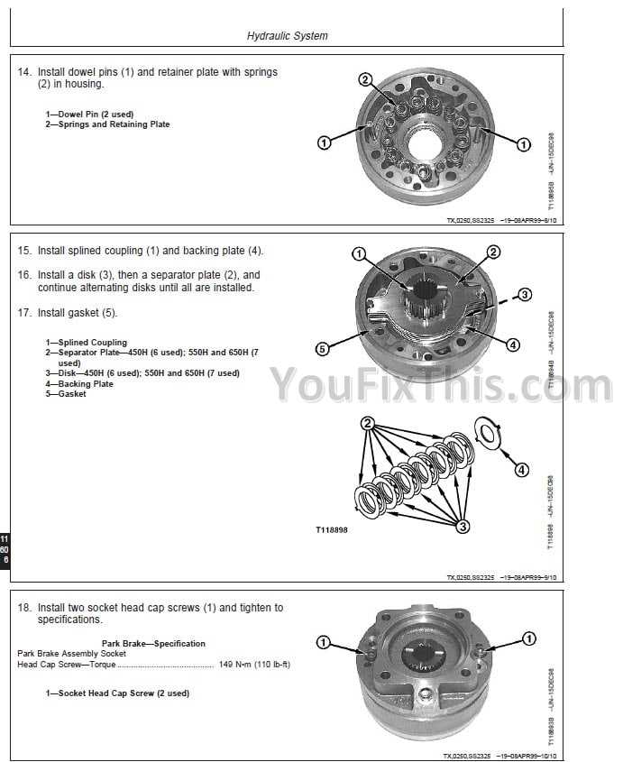 john deere 450 dozer repair manual