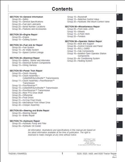 john deere 5520 repair manual