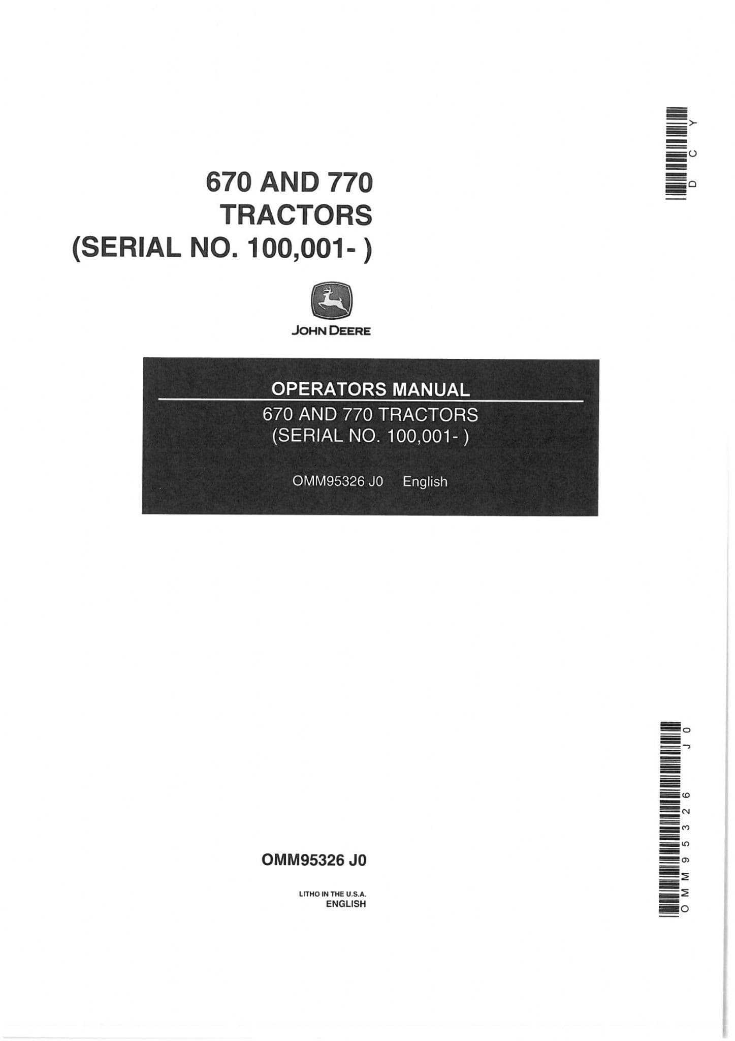 john deere 770 tractor repair manual