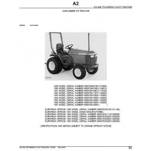 john deere 770 tractor repair manual