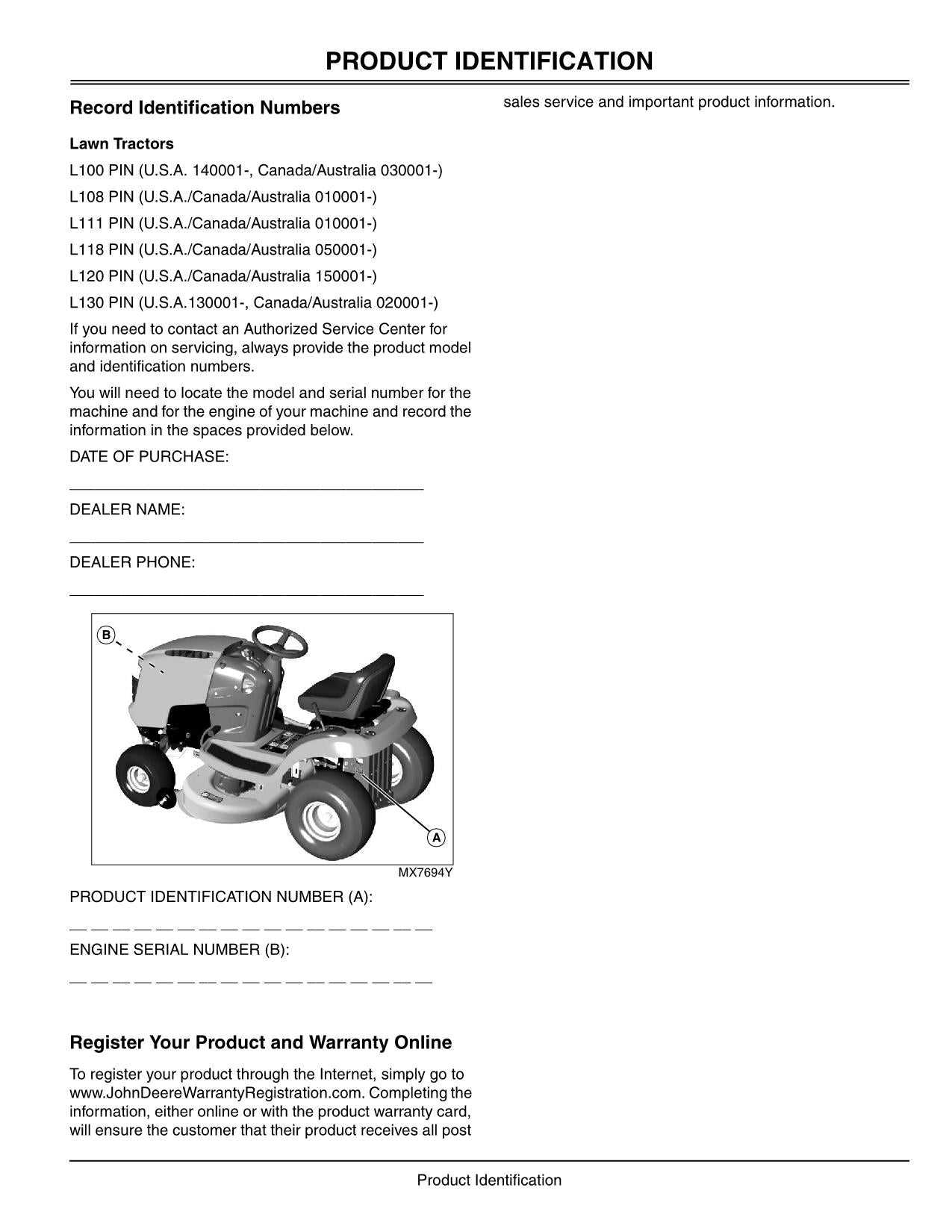 john deere l118 repair manual