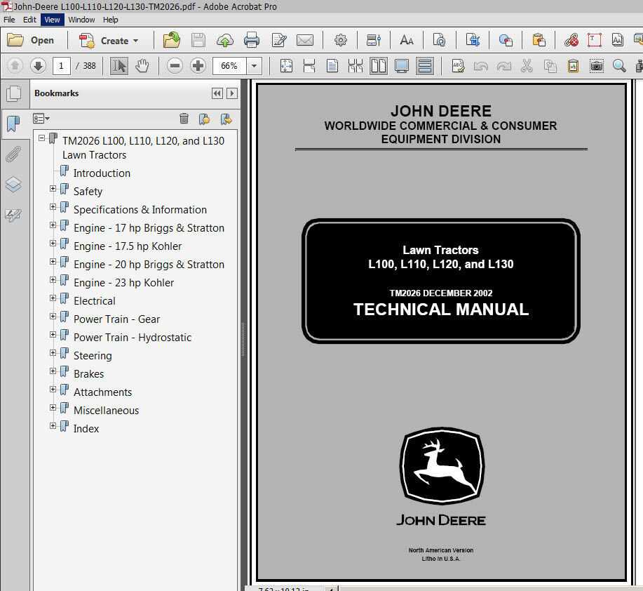 john deere l120 repair manual