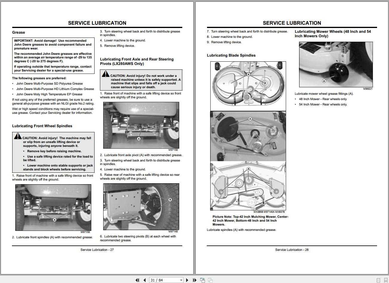 john deere lx280 repair manual