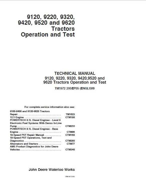 john deere repair service manual