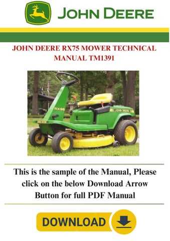 john deere rx75 repair manual