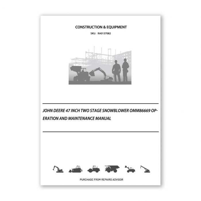 john deere snowblower repair manual