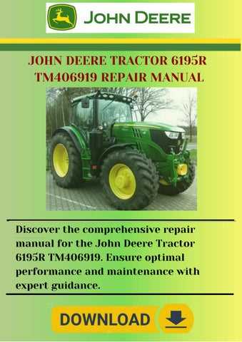 john deere tractor repair manuals