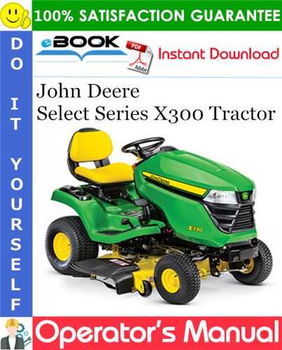 john deere x300 lawn tractor service repair manual